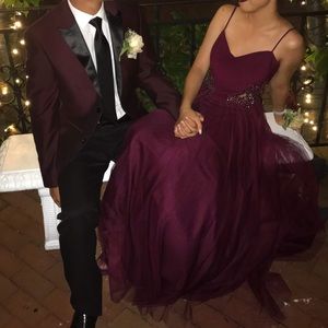 Dillard’s Burgundy Prom Dress
